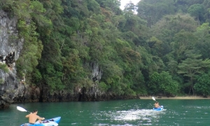 Canoeing to secret places